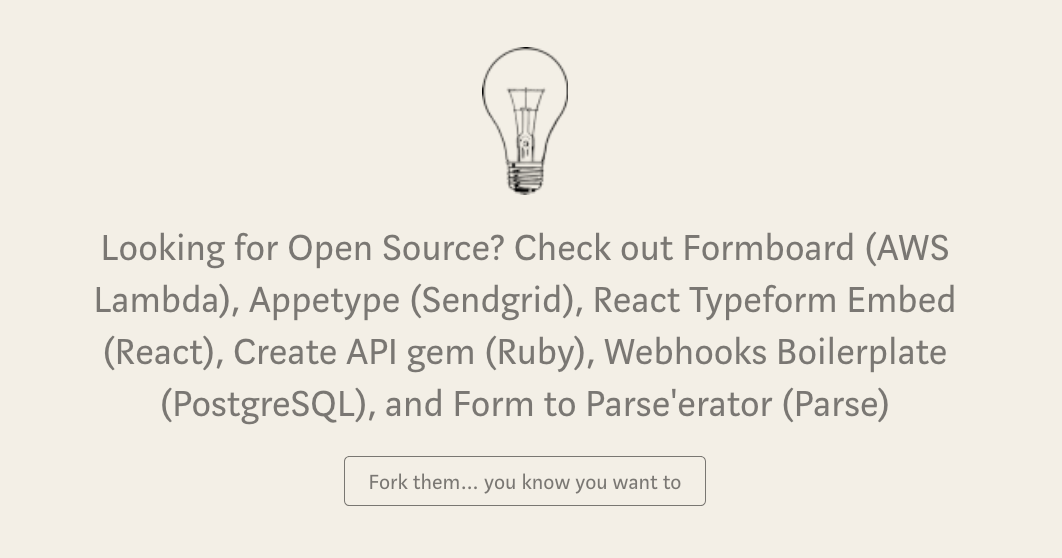 Typeform Developer Screenshot
